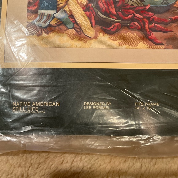 Vintage Sunset Native American Still Life needlepoint kit - Picture 3 of 5